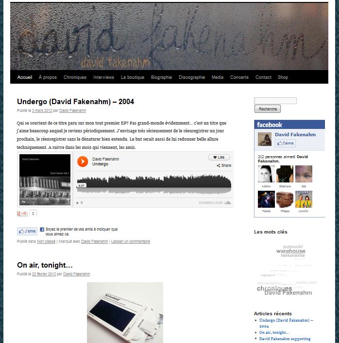 Le site de David Fakenahm Le site de David Fakenahm